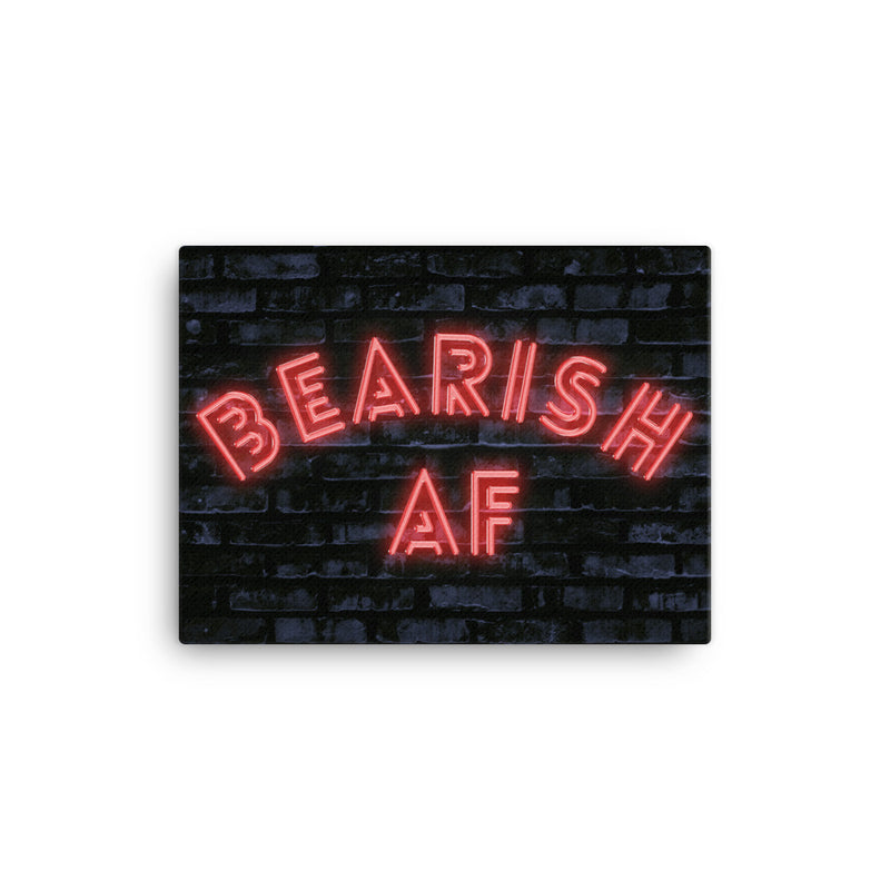 Bearish AF Neon Canvas