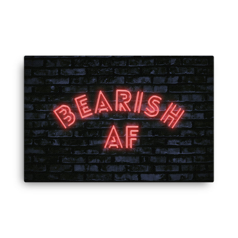 Bearish AF Neon Canvas