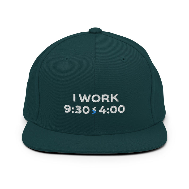 I Work 9:30-4:00 Snapback Hat